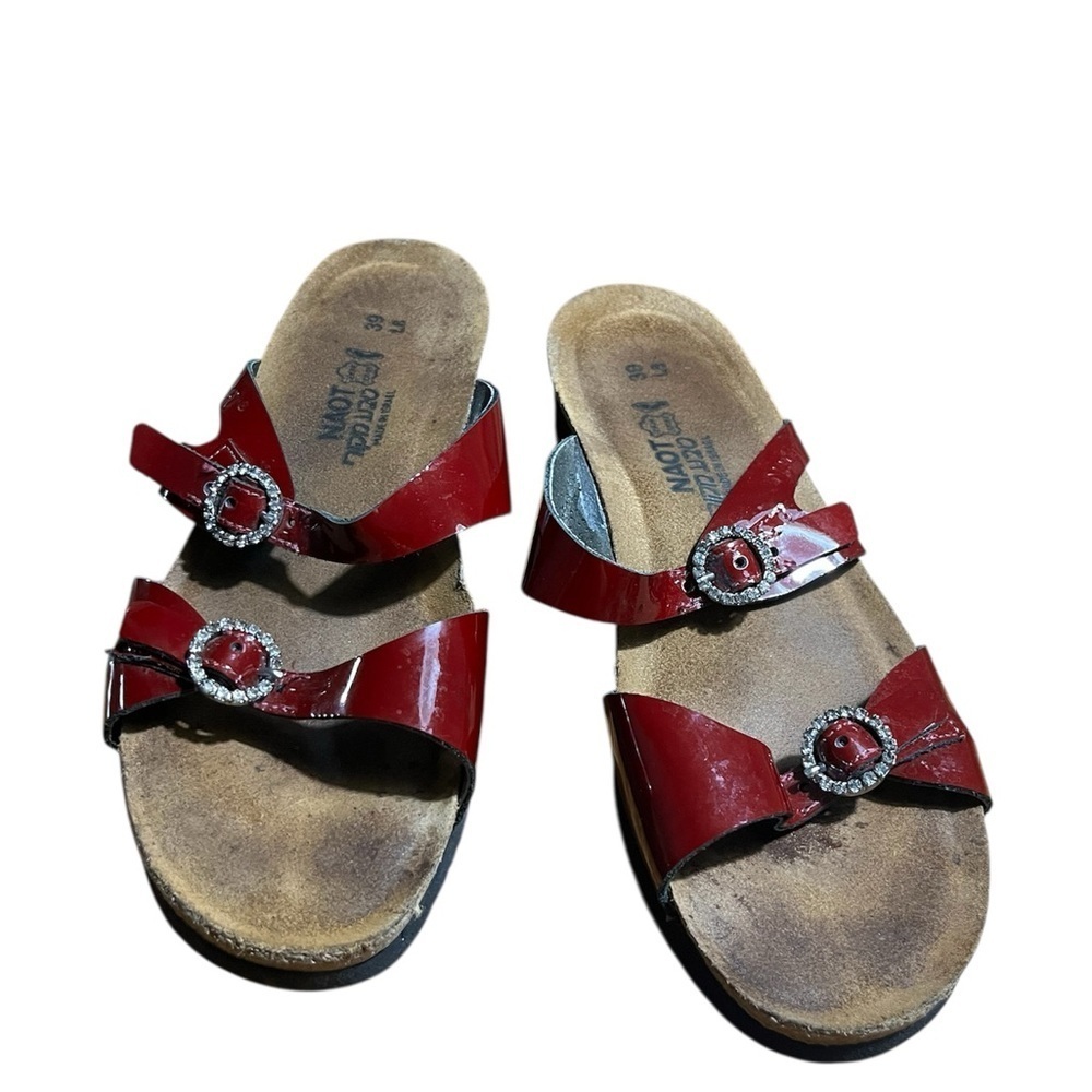 Naot Kate Red Strappy Sandals with Buckle Detail Size 8
